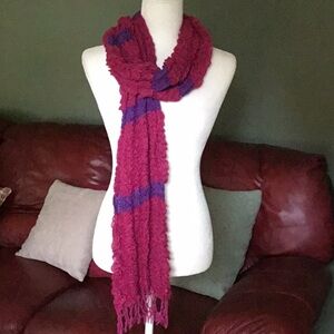 Fuschia and purple scarf